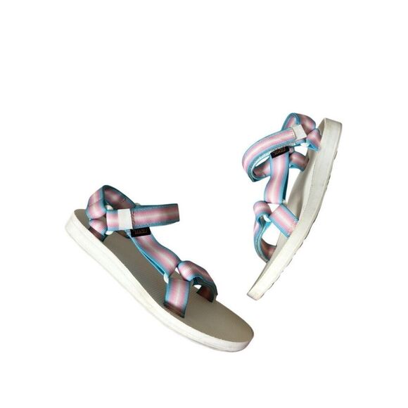 TEVA SANDALS UNIVERSAL GRADIATE WHITE PINK Blue size 7 - Picture 8 of 8